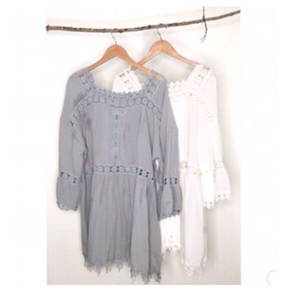 woven Tunic Dress with lace - Picture 10 of 14